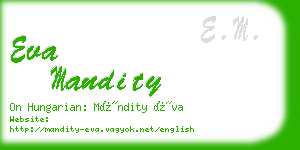 eva mandity business card